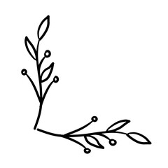 Flourish botanical corner border