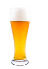 A fresh glass of traditional bavarian wheat beer (Weissbier)