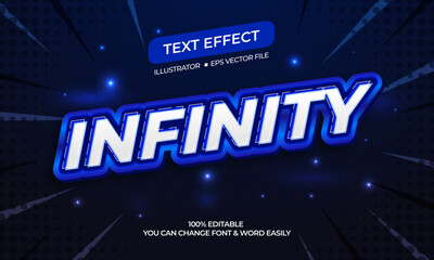 Infinity editable text effect