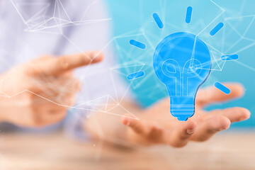 Neural network 3D illustration. Big data and cybersecurity