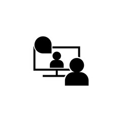 Video conference icon isolated on white background