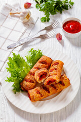 chorizo and semi-dried tomato puff pastry rolls