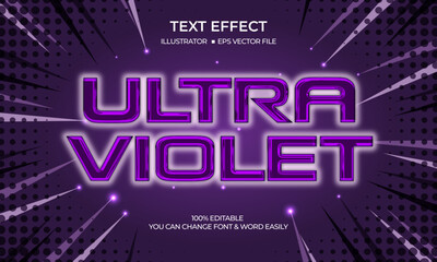 Ultra Violet editable text effect in Sign Style