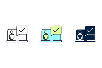 Online Consulting line icon. Simple element illustration. Online Consulting concept outline symbol design.