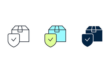 Box line icon. Simple element illustration. Box concept outline symbol design.