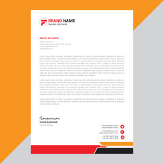 Abstract corporate and modern letterhead template design for your business. with full vector