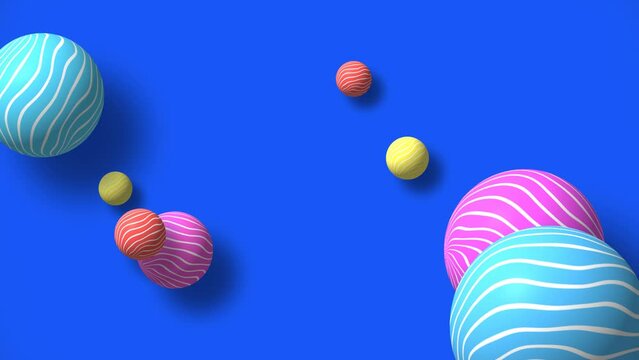 animated colorful motion graphic balls with minimalist and free space text.fit for promotion video,business,product promotion,digital marketing,sales promotion.