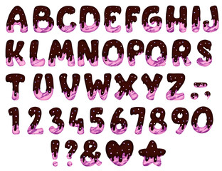 Pink alphabet set