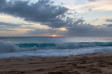 sunset on the beach