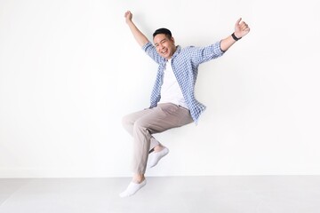 person jumping in air