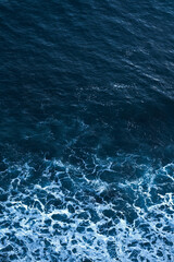 Aerial view of a coastline in Indonesia