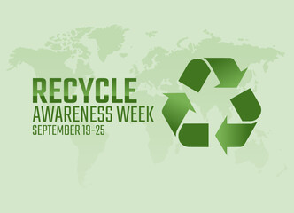 vector graphic of recycle awareness week good for recycle awareness week celebration. flat design. flyer design.flat illustration.