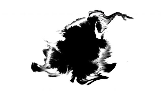 7 Ink drops in white background mattes