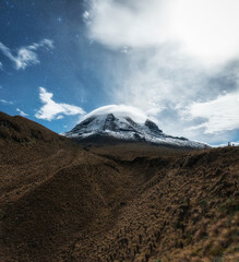 Dulima, Tolima´s Snow volcano of Colombia at winter night