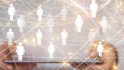 conference Digital Network and data concept 3d