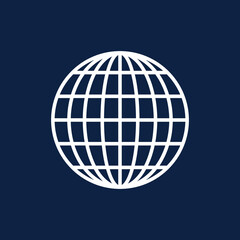 Globe lines vector icon