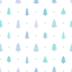 Blue Christmas wrapping paper print