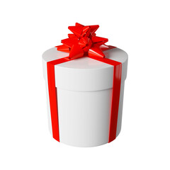 gift box 3D on a transparent background, 3D rendering illustration