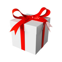 gift box 3D on a transparent background, 3D rendering illustration