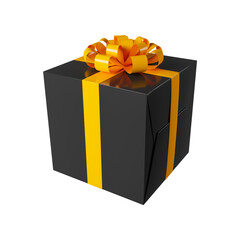 gift box 3D on a transparent background, 3D rendering illustration