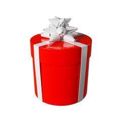 gift box 3D on a transparent background, 3D rendering illustration