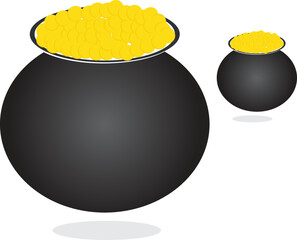 illustration of a pot with a background