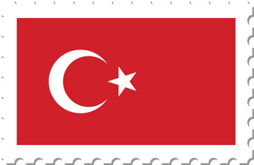 Turkey flag postage stamp.