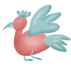 Bird  handrawn cartoon illustration
