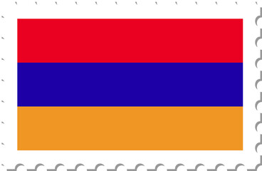 Armenia flag postage stamp.