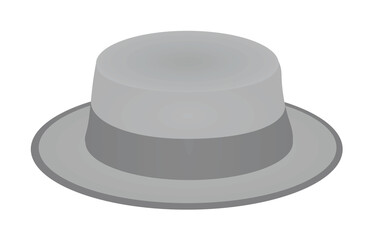 Grey summer hat. vector illustration