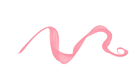 Pink semi-transparent isolated ribbon overlay