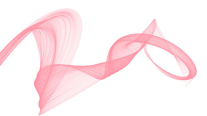 Pink semi-transparent isolated ribbon overlay