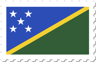 Solomon Islands flag postage stamp.