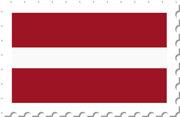 Latvia flag postage stamp.