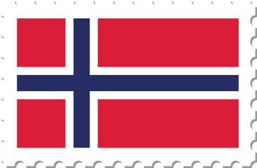 Norway flag postage stamp.