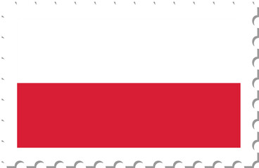 Poland flag postage stamp.