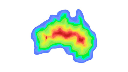 Vector graphic of Color topographic contour map with combination spectrum colors. vector illustration eps10.