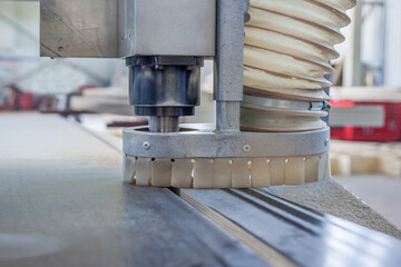 Cutting plywood on a wood formwork