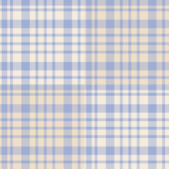Seamless tartan plaid pattern in Blue and Yellow Color.