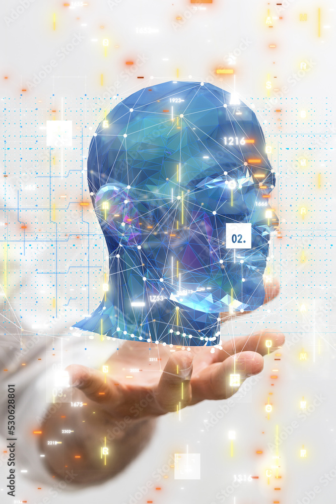 Aufkleber digital medical futuristic interface 3d rendering