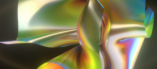 Abstract fluid gradient shape flowing