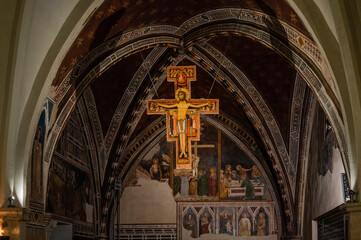 Assisi, a journey through history and religion. The basilica of Santa Chiara