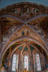 Fototapeta premium Assisi, a journey through history and religion. The basilica of Santa Chiara