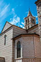 Fototapeta na wymiar Assisi, a journey through history and religion. The basilica of Santa Chiara