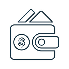 Affordability, affordable, cash outline icon. Line art vector.