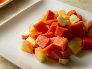 papaya and melon
