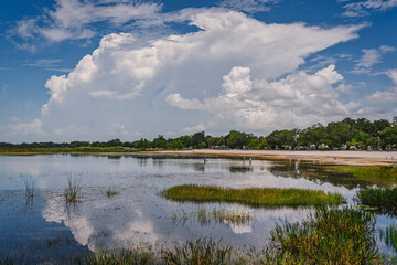 Storm over Florida lake