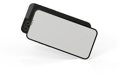 smartphone  With Blank Screen in 3d