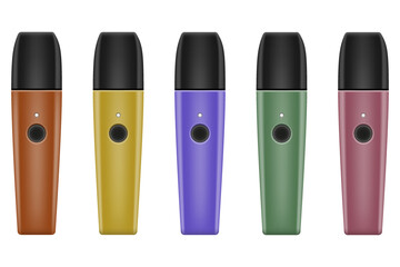 electronic cigarette device smoke vaporizer vector illustration