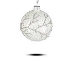 Christmas ball snowballs decorate the xmas tree clipping path transparent background